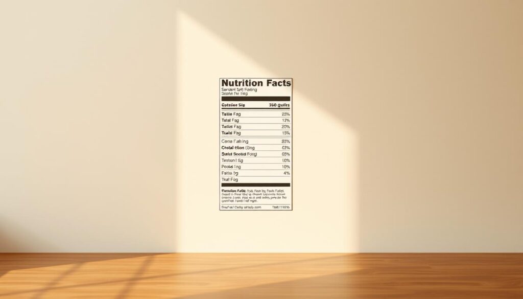 nutrition label example